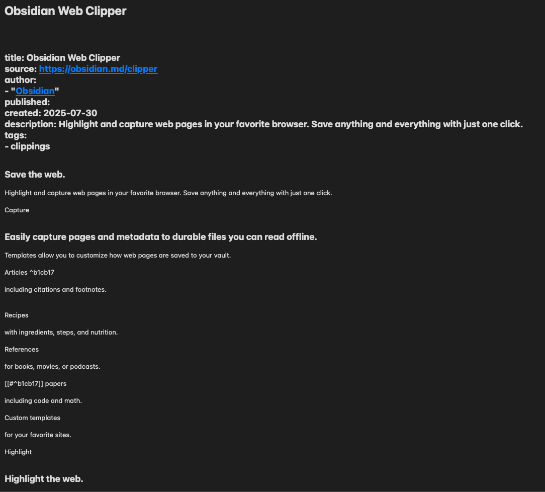 Before web clipper metadata support